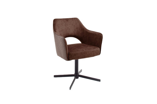 VALLETTA Kreuzfußstuhl mit Armlehnen