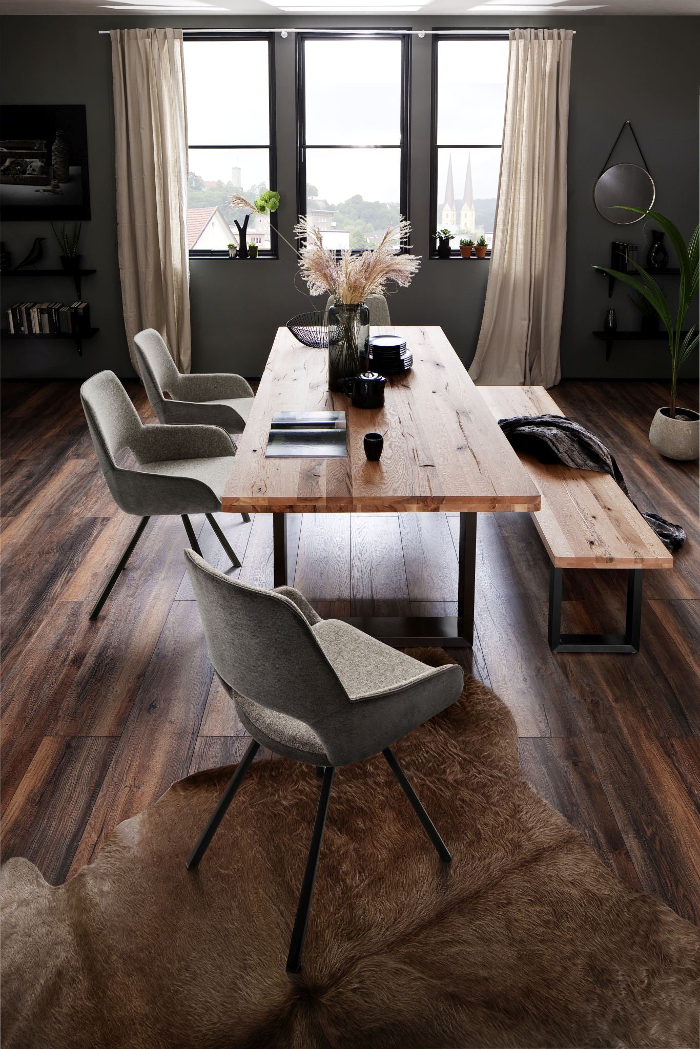 PARANA 4-Fuß Stuhl mit Armlehnen